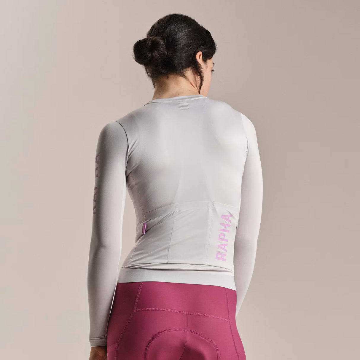 Maglia donna maniche lunghe Rapha Pro Team Lightweight 3 - Grigio chiaro Rapha