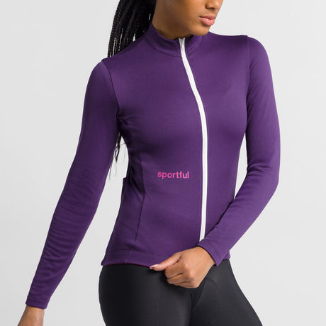 Maglia donna maniche lunghe Sportful Classic Thermal - Viola Sportful