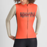 Maglia donna maniche lunghe Sportful Supergiara Logo - Arancio Sportful