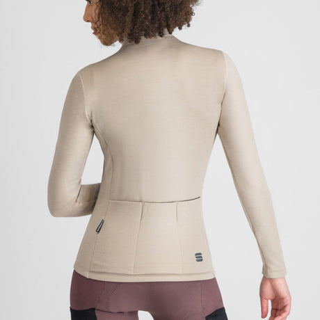 Maglia donna maniche lunghe Sportful Supergiara Wool - Beige Sportful