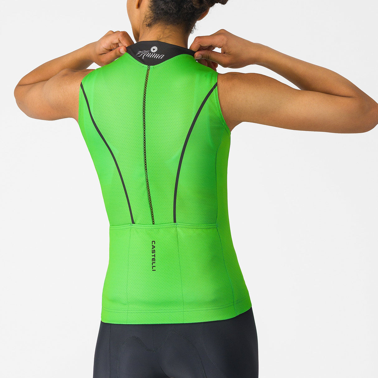 Maglia donna senza maniche Castelli Anima Flow - Verde Castelli