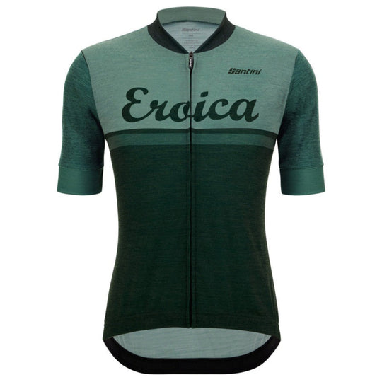 Maillot en laine Santini Eroica Valle - Vert