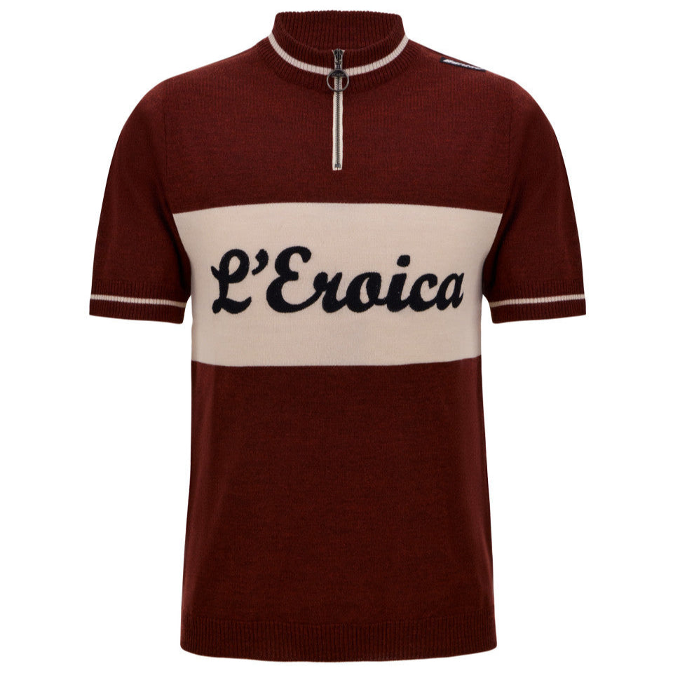 Maglia in lana Santini Eroica Vino Santini
