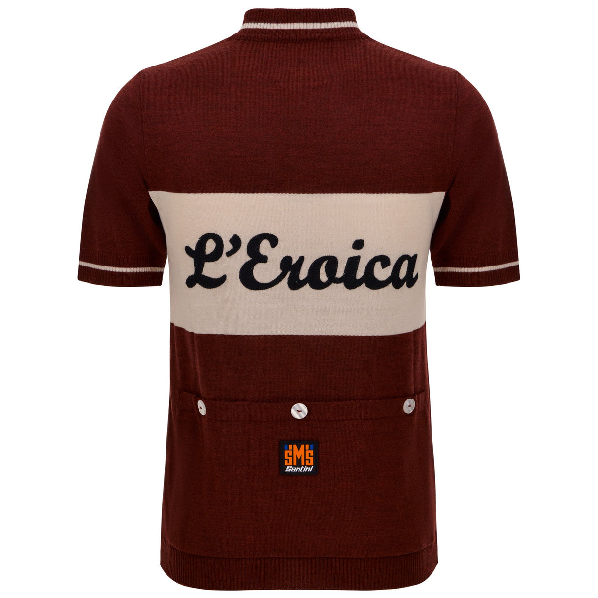 Maglia in lana Santini Eroica Vino Santini