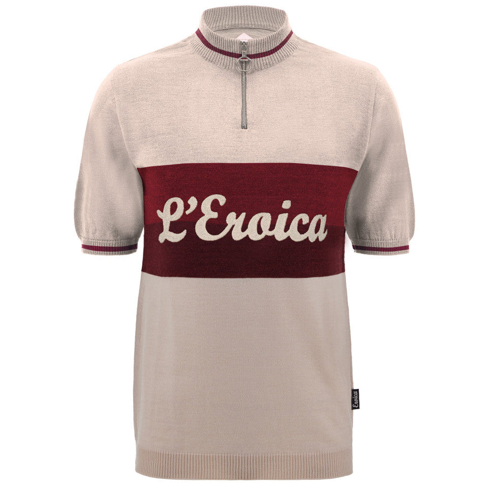 Maglia in lana Santini Eroica Vino - Beige Santini