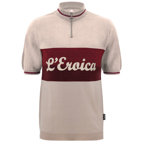 Maillot en laine Santini Eroica Vino - Beige