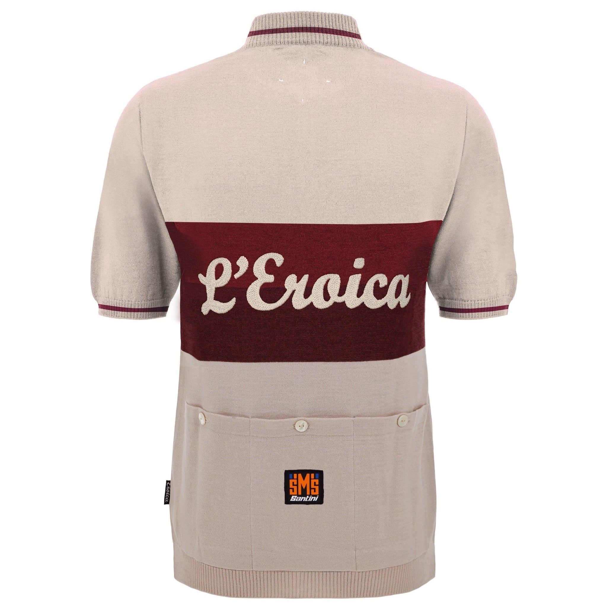 Santini Eroica Vino wool jersey - Beige