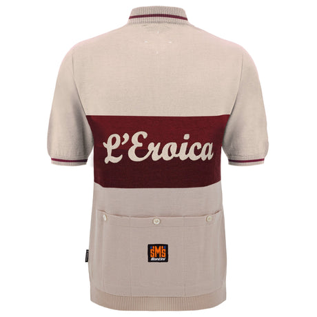 Maillot en laine Santini Eroica Vino - Beige