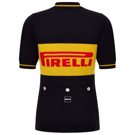 Santini x PIRELLI wool jersey - Black