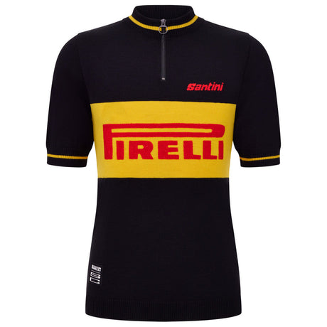 Santini x PIRELLI wool jersey - Black