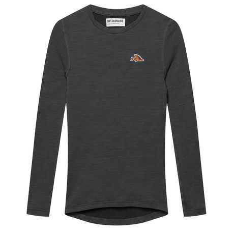 Jersey women's long-sleeve base layer Cafe du Cycliste Judith - Grey dark