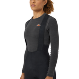 Maglia intima donna maniche lunghe Cafe du Cycliste Judith - Grigio scuro Café du Cycliste
