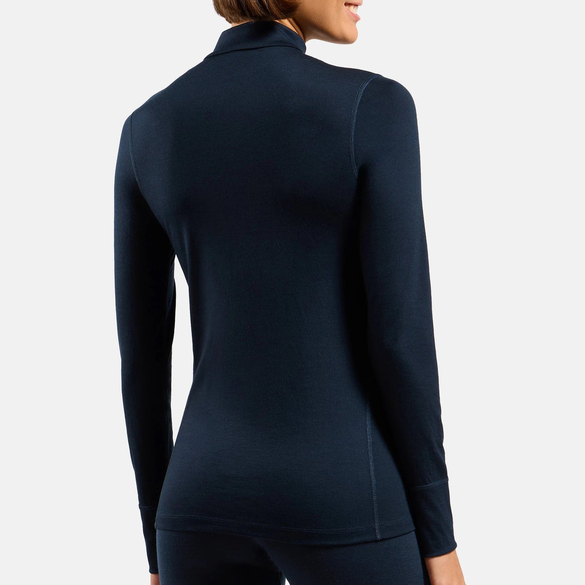 Maillot interior de mujer de manga larga Odlo Merino 200 Zip - Negro