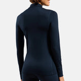 Maillot interior de mujer de manga larga Odlo Merino 200 Zip - Negro