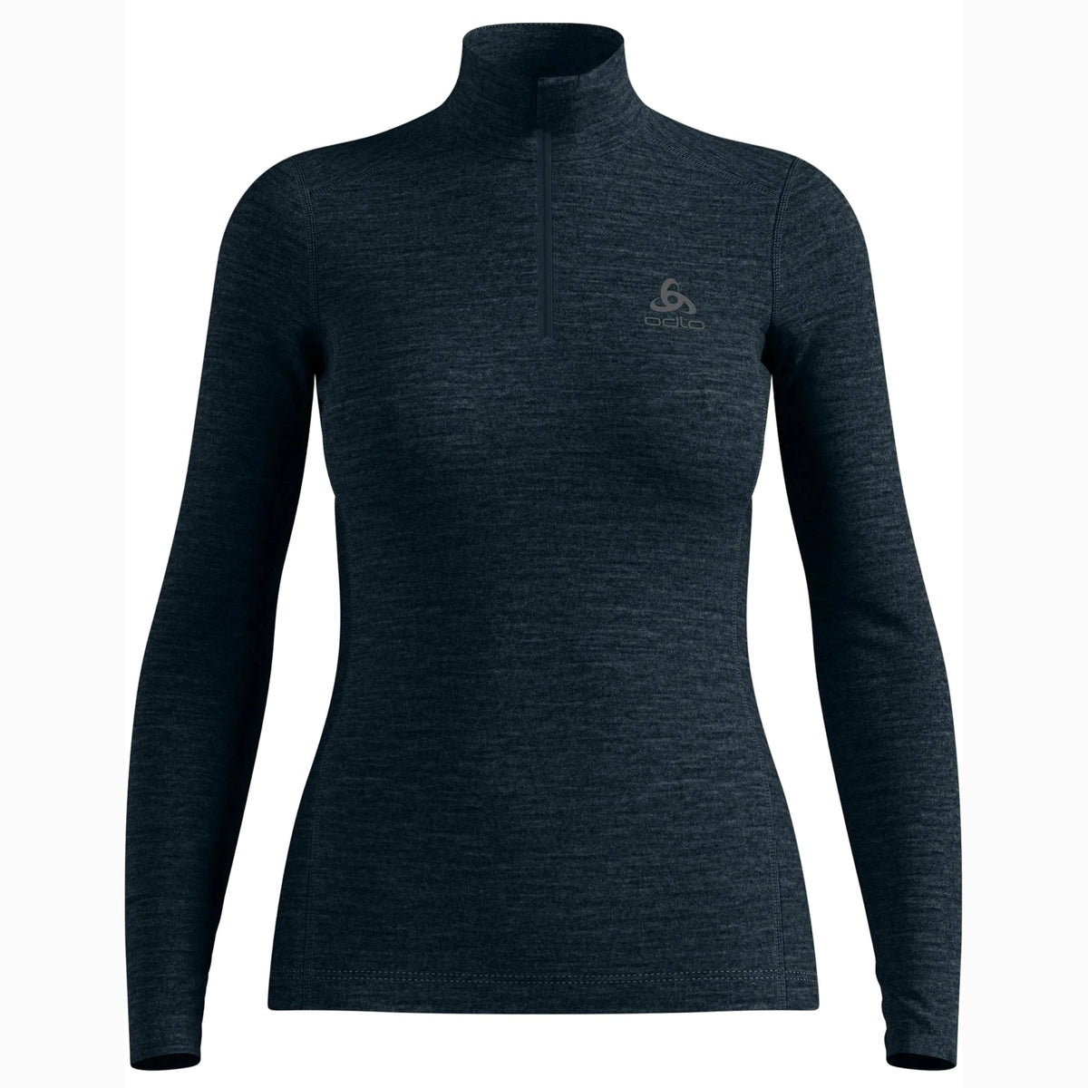 Maillot interior de mujer de manga larga Odlo Merino 200 Zip - Negro