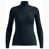 Maillot interior de mujer de manga larga Odlo Merino 200 Zip - Negro