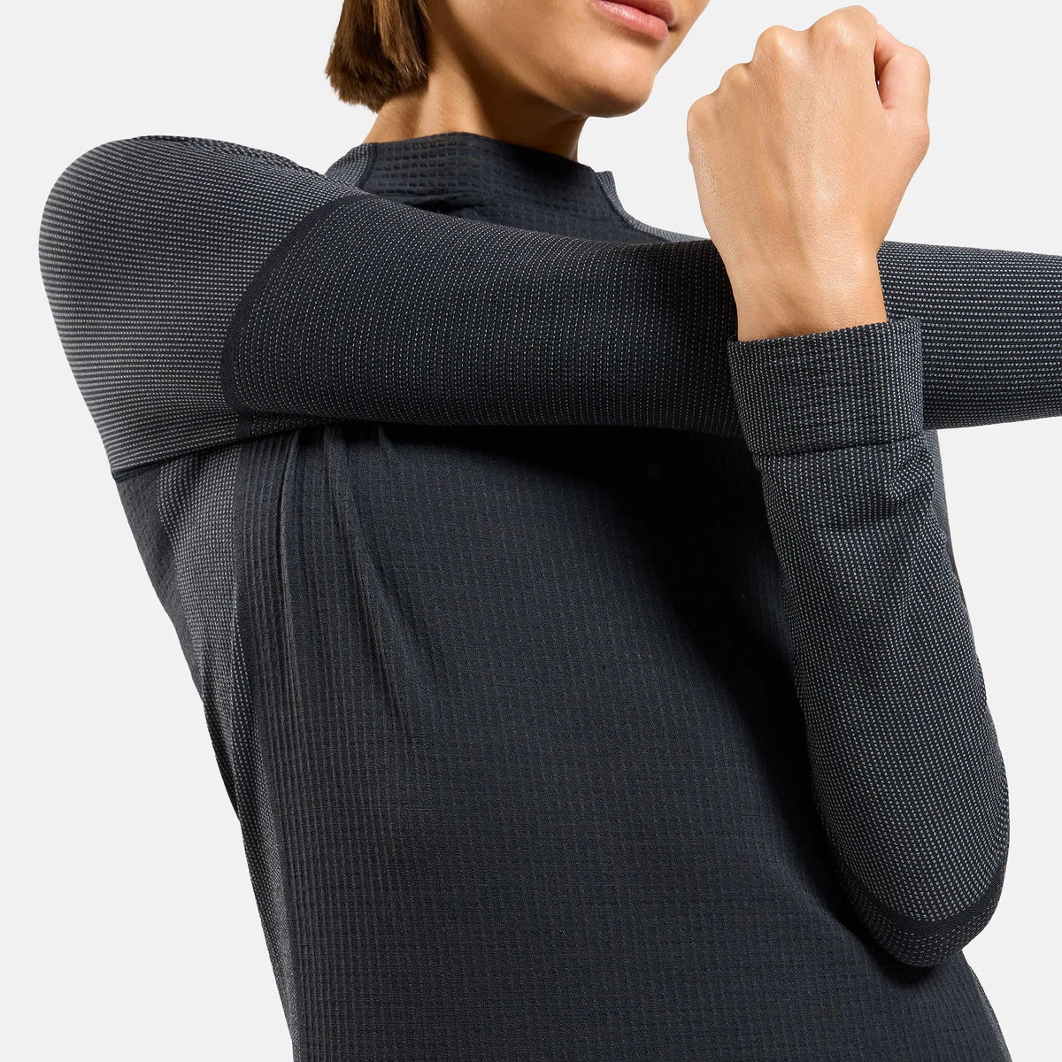 Maglia intima donna maniche lunghe Odlo Seamless Performance Wool - Nero Odlo