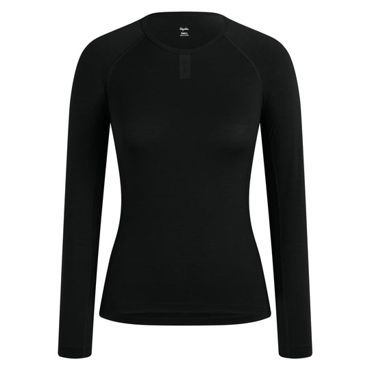 Maillot interior mujer manga larga Rapha Merino - Negro