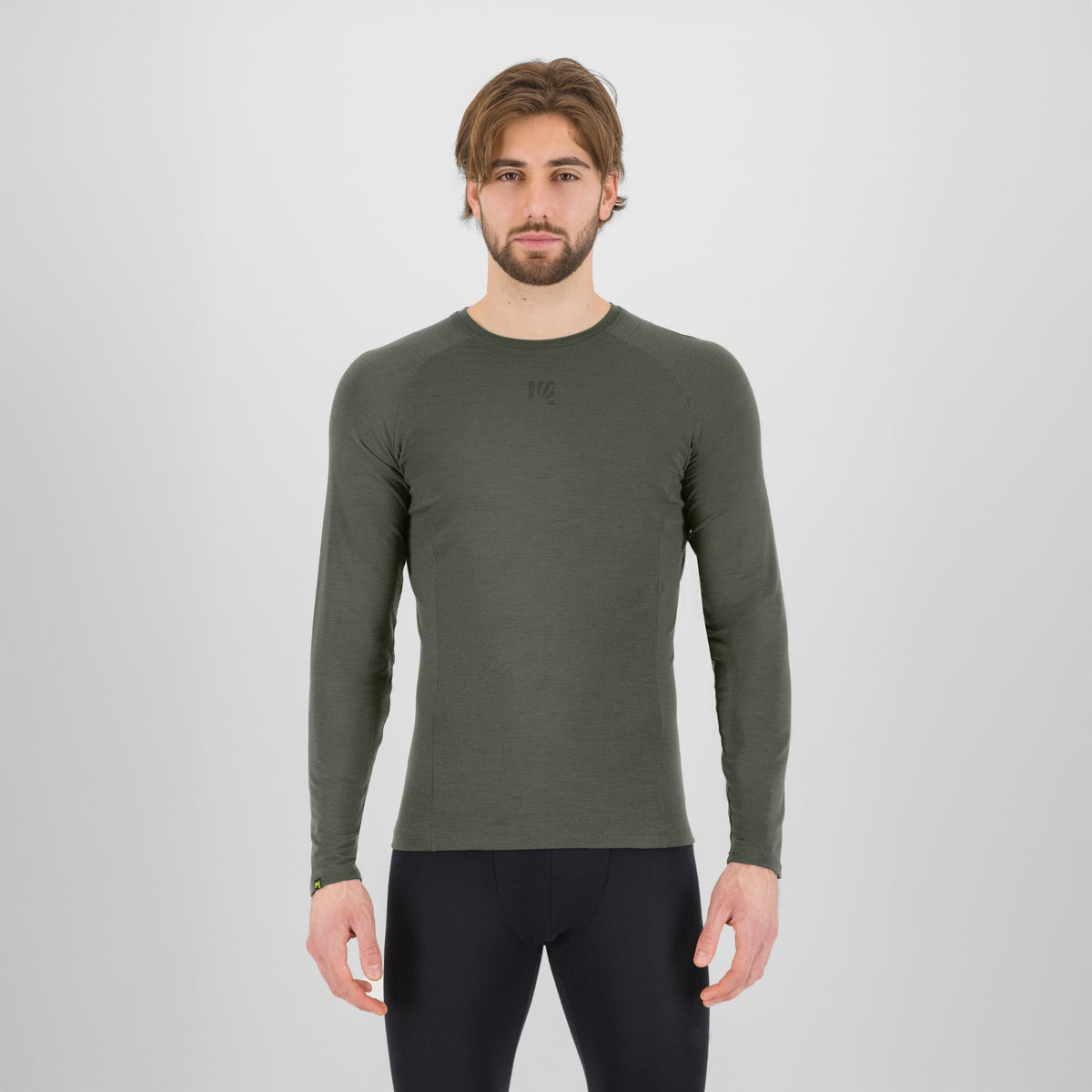 Maillot sous-vêtement manches longues Karpos Dinamico Merino 130 - Vert olive