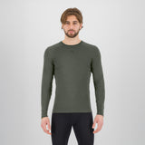 Maillot sous-vêtement manches longues Karpos Dinamico Merino 130 - Vert olive