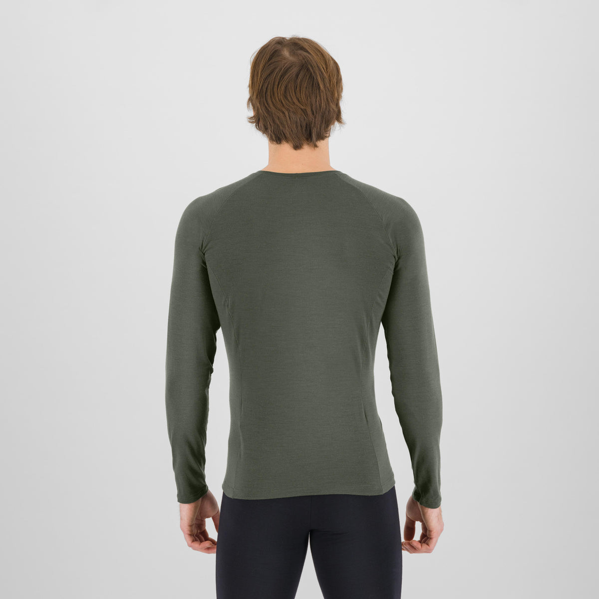 Maillot sous-vêtement manches longues Karpos Dinamico Merino 130 - Vert olive