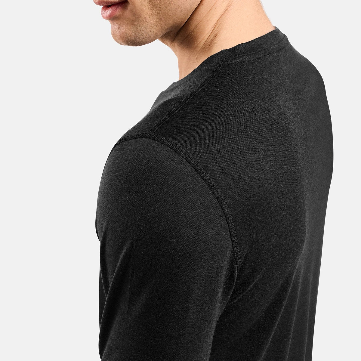 Odlo Merino 200 Langarm-Funktionsunterhemd - Schwarz