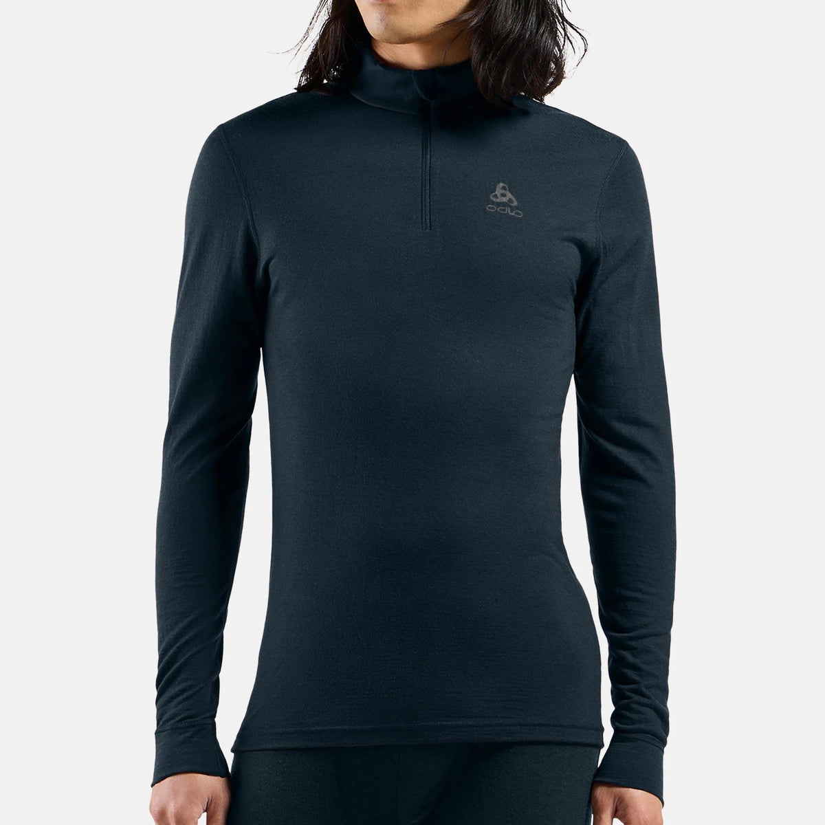 Maillot interior de manga larga Odlo Merino 200 Zip - Negro