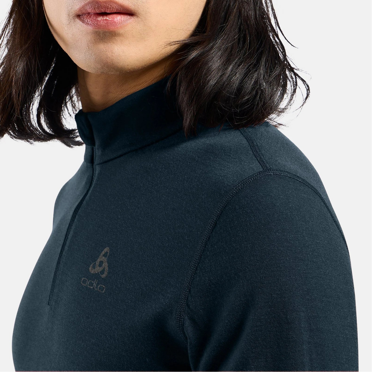 Maillot interior de manga larga Odlo Merino 200 Zip - Negro