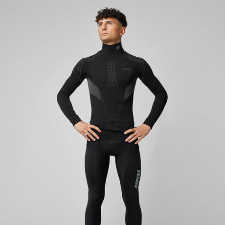 Maglia intima maniche lunghe Pissei Alaska Seamless - Nero Pissei