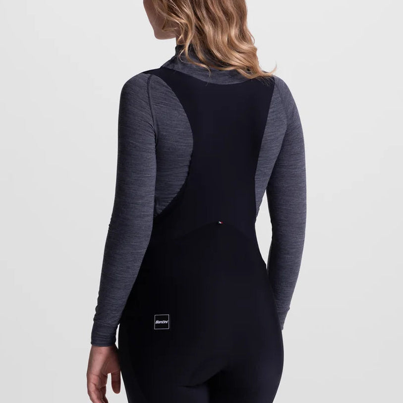 Maglia intima maniche lunghe Santini Power Shield RPM Wool - Nero