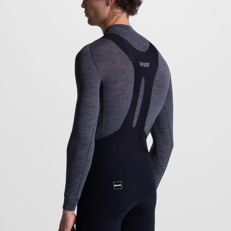 Maglia intima maniche lunghe Santini Power Shield RPM Wool - Nero