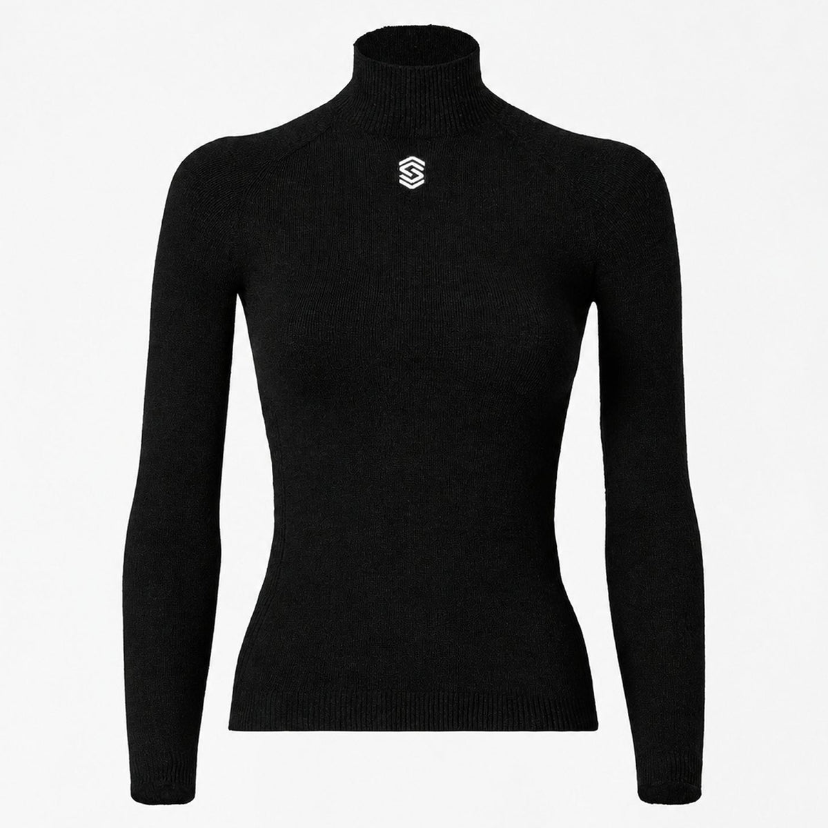 Maglia intima maniche lunghe Silverskin Core Warm collo alto - Nero Silverskin