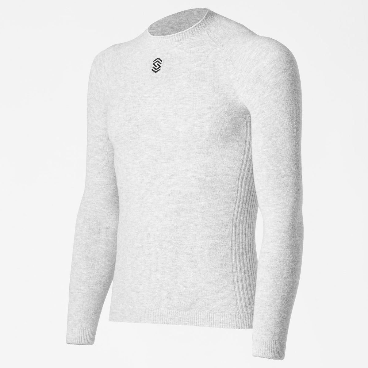 Maglia intima maniche lunghe Silverskin Core Warm girocollo - Grigio Silverskin