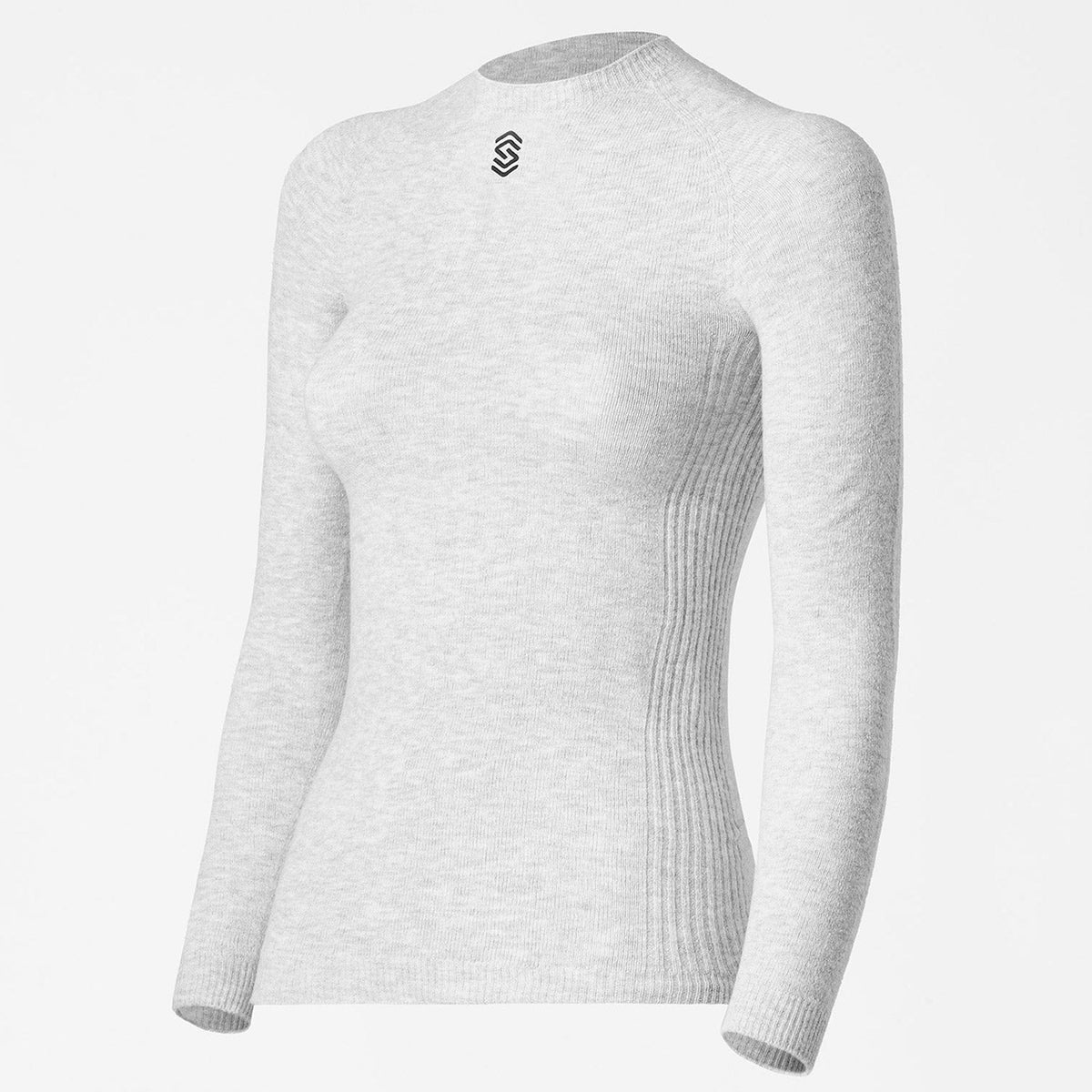 Maglia intima maniche lunghe Silverskin Core Warm girocollo - Grigio Silverskin