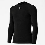 Silverskin Core Warm Rundhals Langarm-Unterhemd - Schwarz