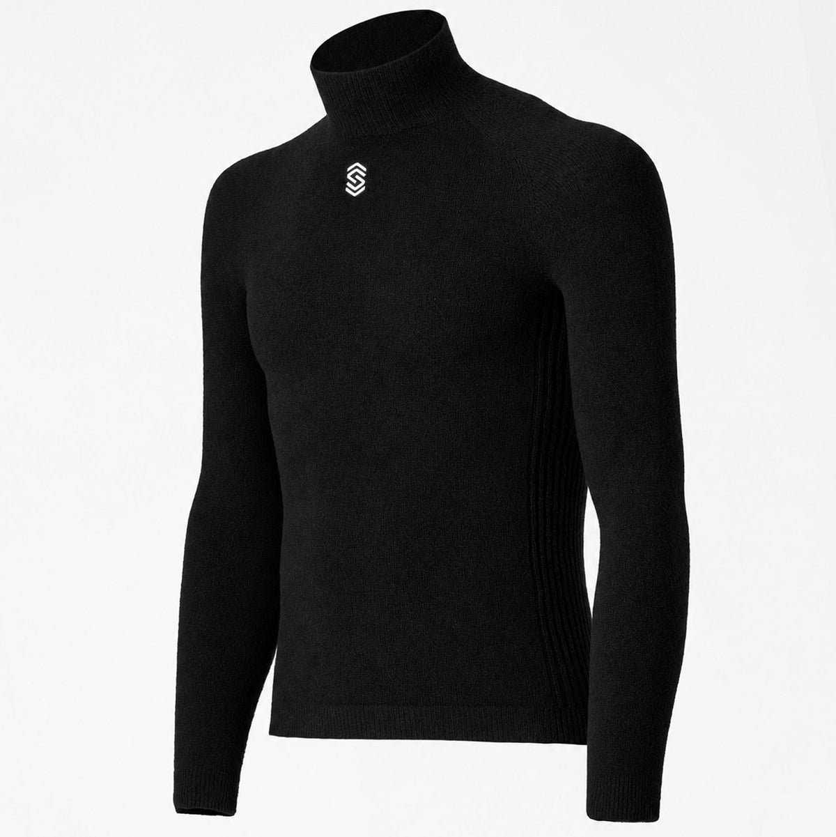 Maglia intima maniche lunghe Silverskin Core Warm collo alto - Nero Silverskin
