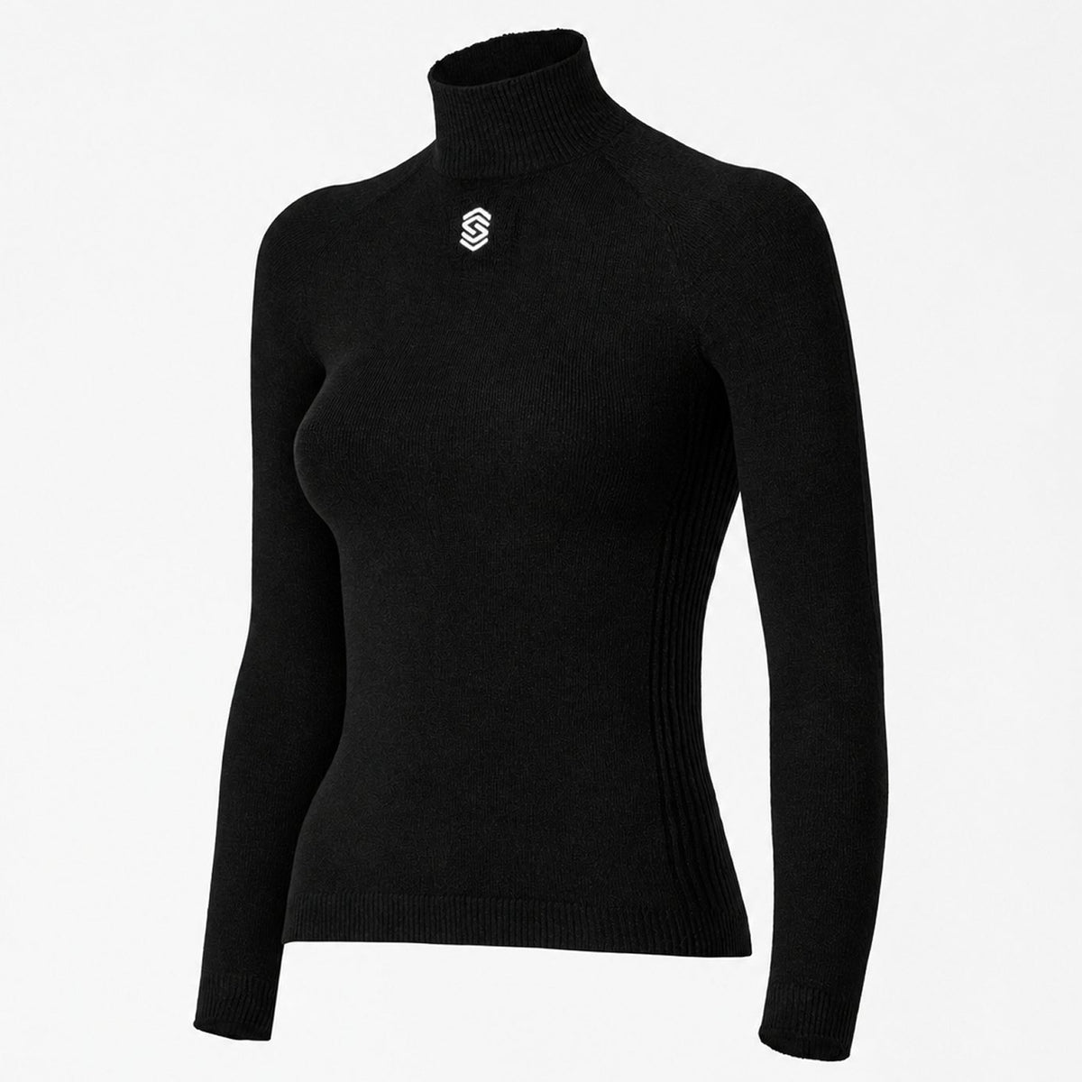 Maglia intima maniche lunghe Silverskin Core Warm collo alto - Nero Silverskin