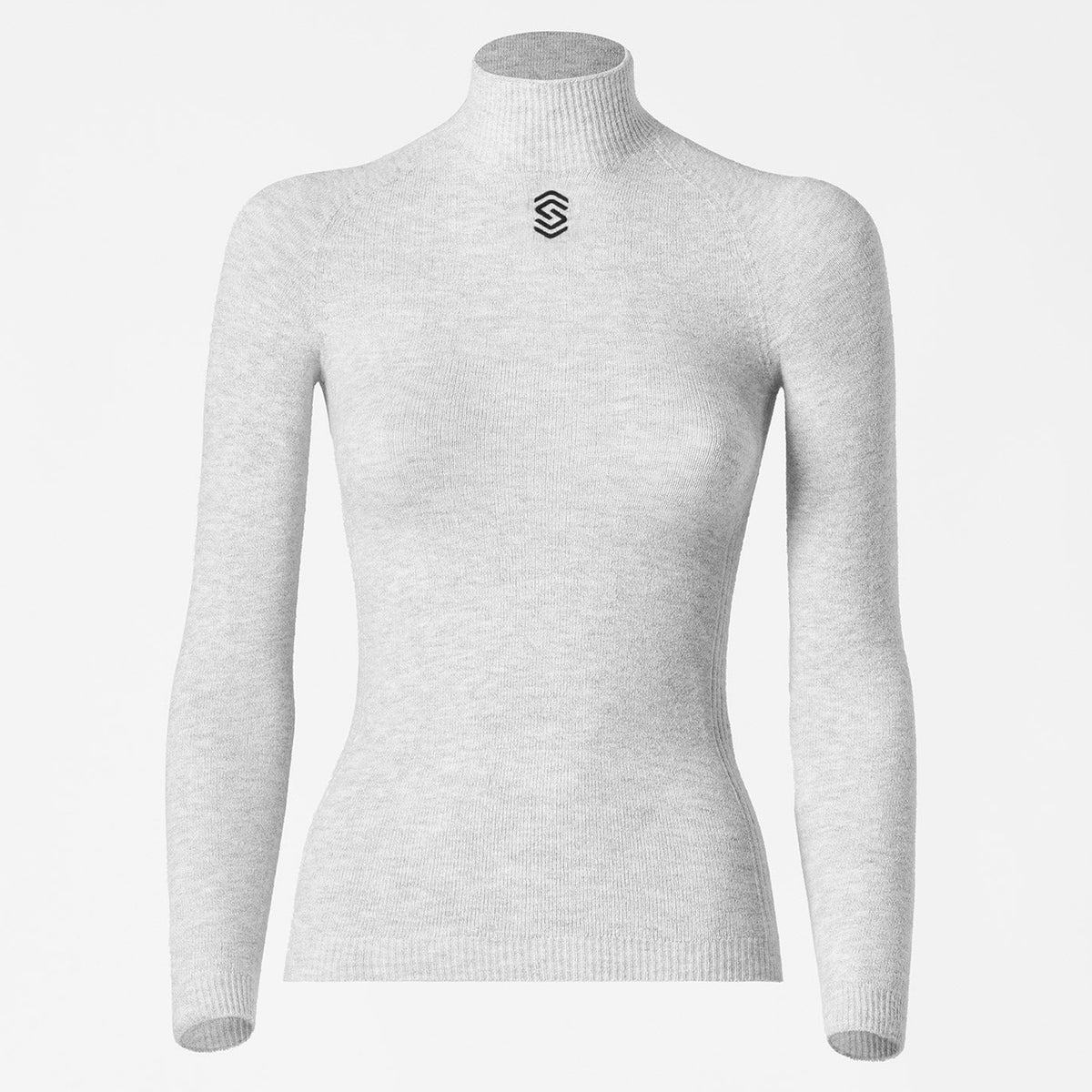 Maglia intima maniche lunghe Silverskin Core Warm collo alto - Grigio Silverskin