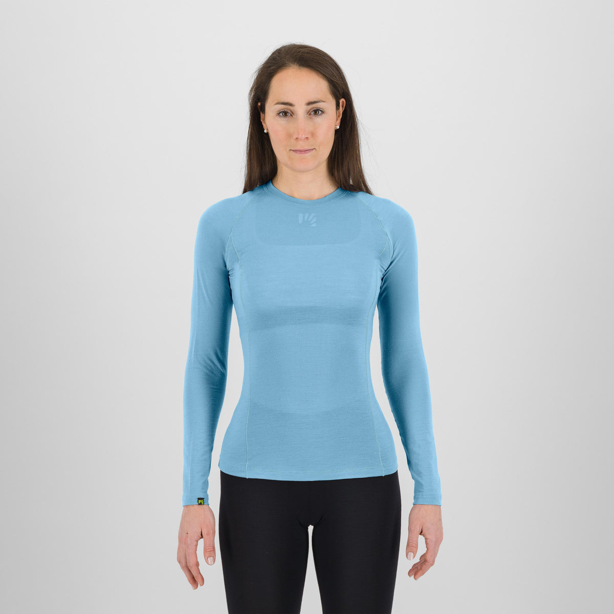 Maillot sous-vêtement à manches longues femme Karpos Dinamico Merino 130 - Bleu clair