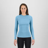 Maillot sous-vêtement à manches longues femme Karpos Dinamico Merino 130 - Bleu clair