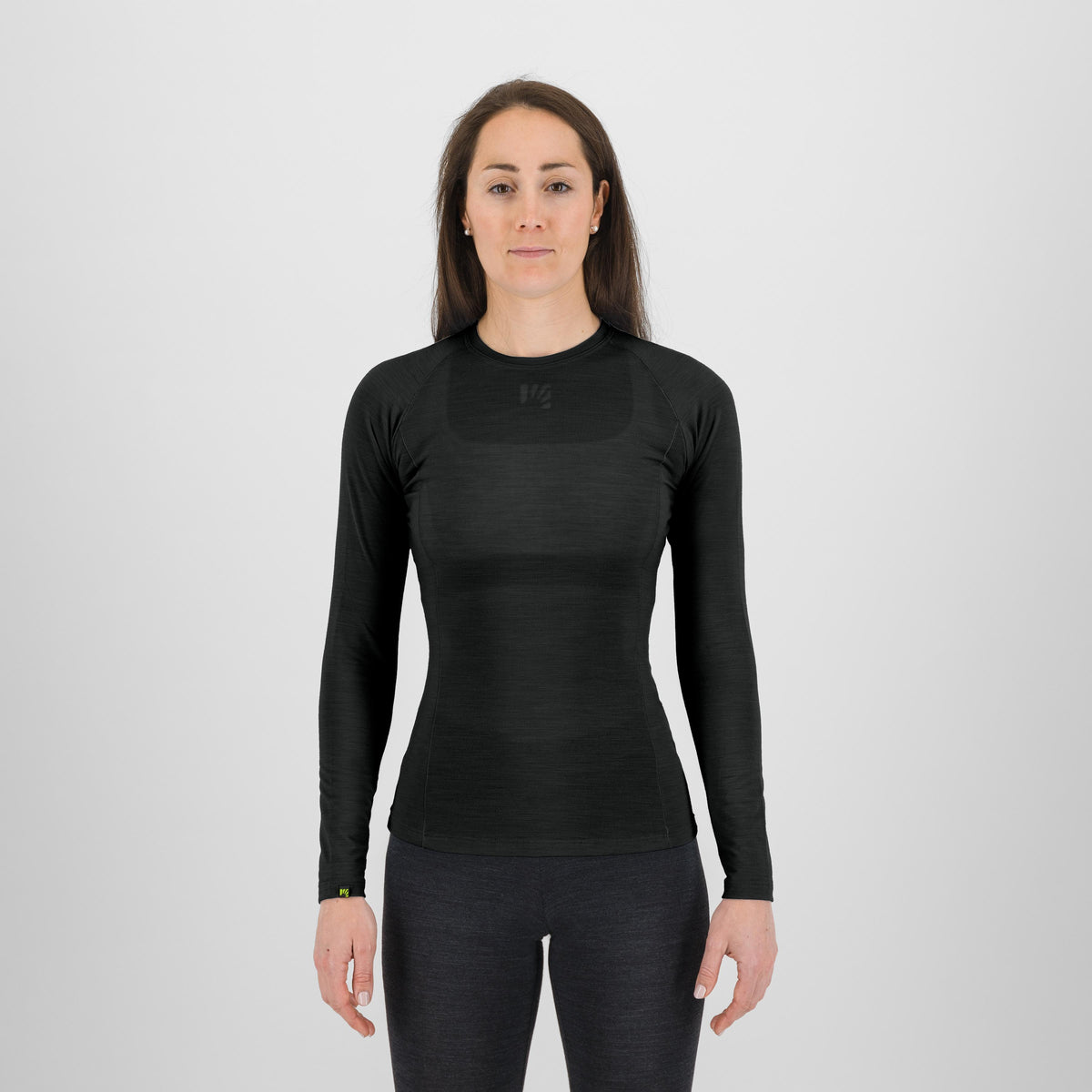 Maglia intima maniche lunghe donna Karpos Dinamico Merino 180 - Nero Karpos