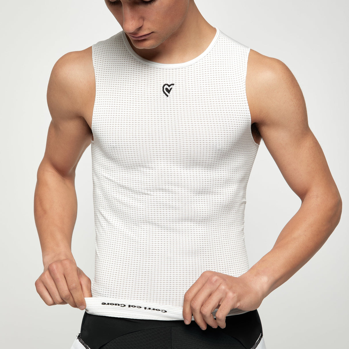 Maglia intima senza maniche Pissei Argentum - Bianco Pissei