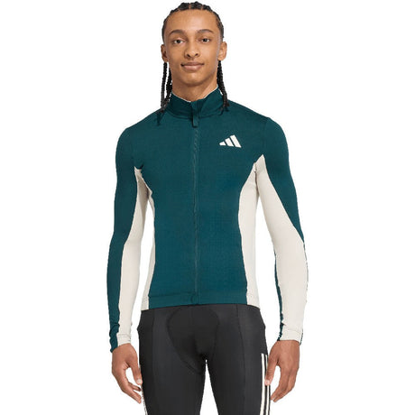 Maglia maniche lunghe Adidas Tempo 3-Stripes - Verde Adidas