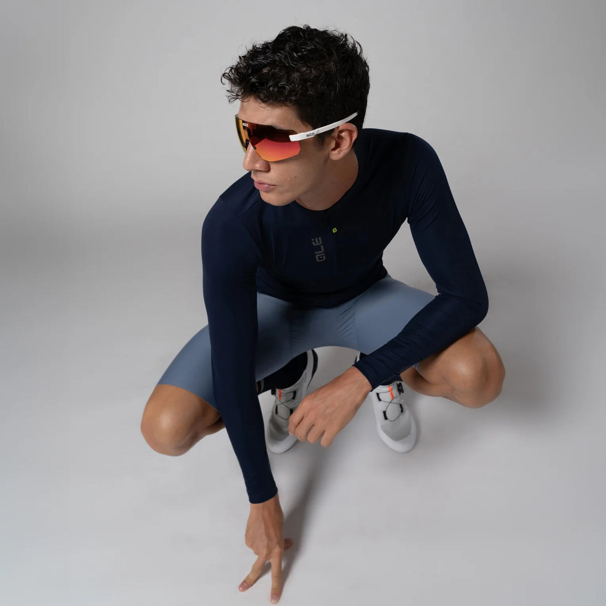 Maglia maniche lunghe Ale Pragma Color Block - Blu Ale