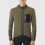 Maglia maniche lunghe Cafe du Cycliste Ingrid - Verde Café du Cycliste