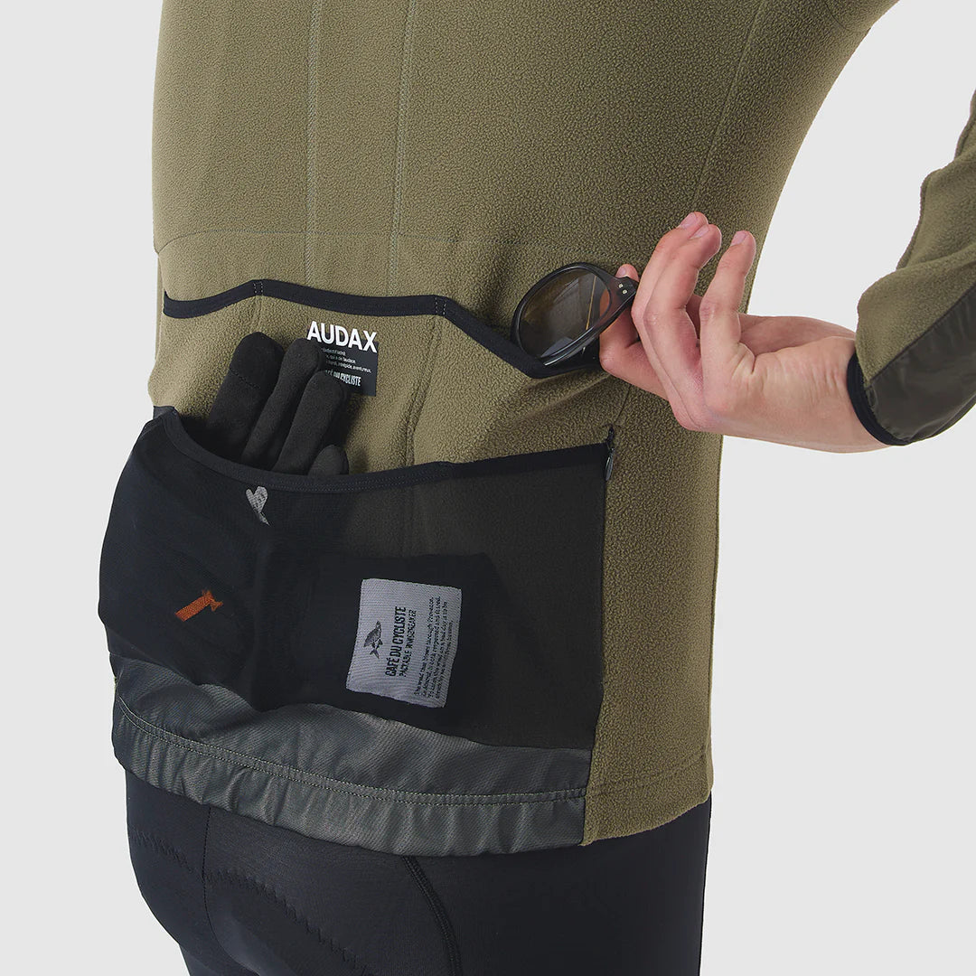 Maglia maniche lunghe Cafe du Cycliste Ingrid - Verde Café du Cycliste