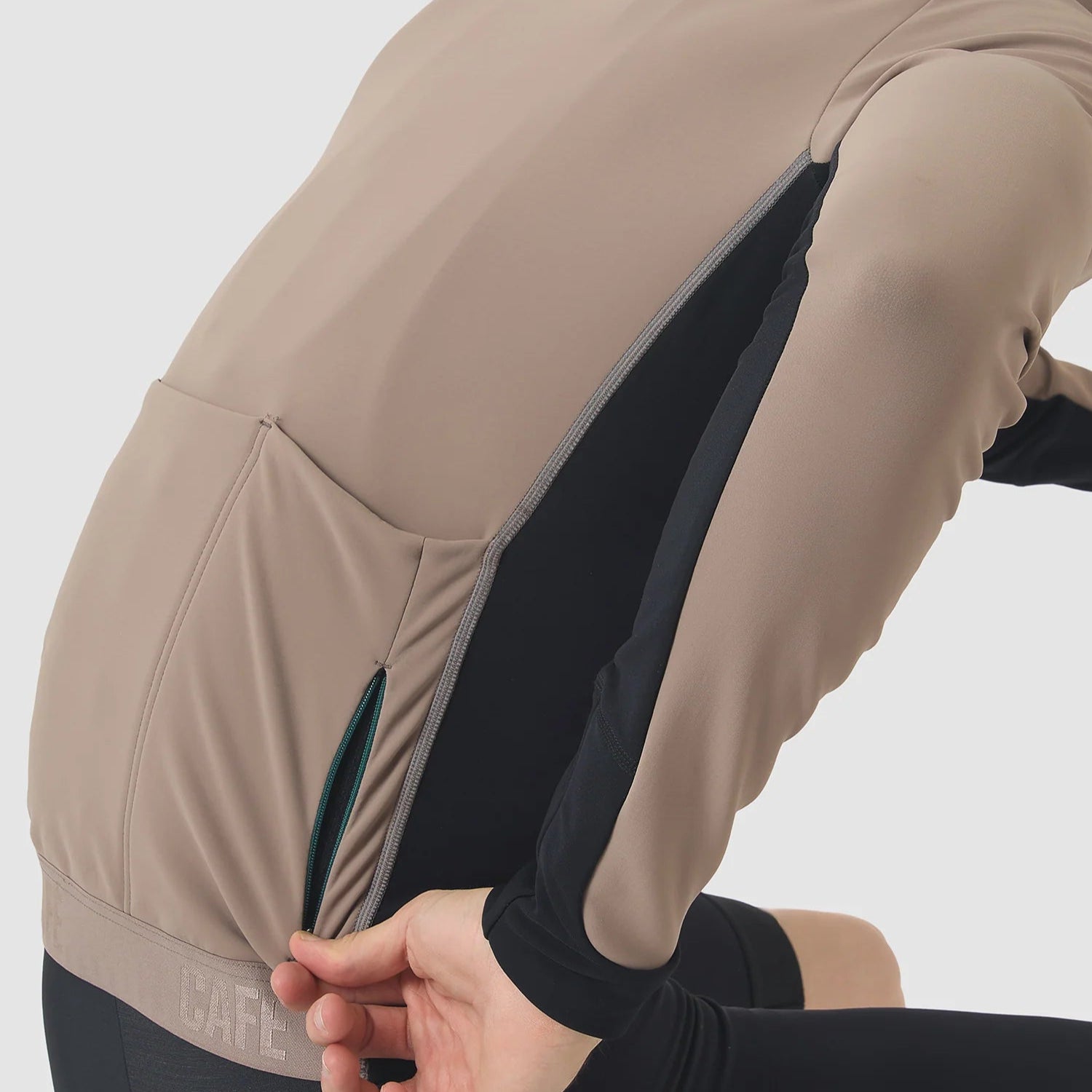 Maglia maniche lunghe Cafe du Cycliste Manon - Beige Café du Cycliste