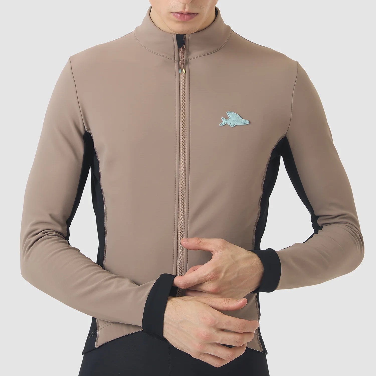 Maglia maniche lunghe Cafe du Cycliste Manon - Beige Café du Cycliste