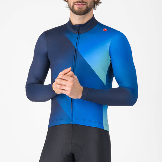 Maillot manga larga Castelli Amplify - Azul