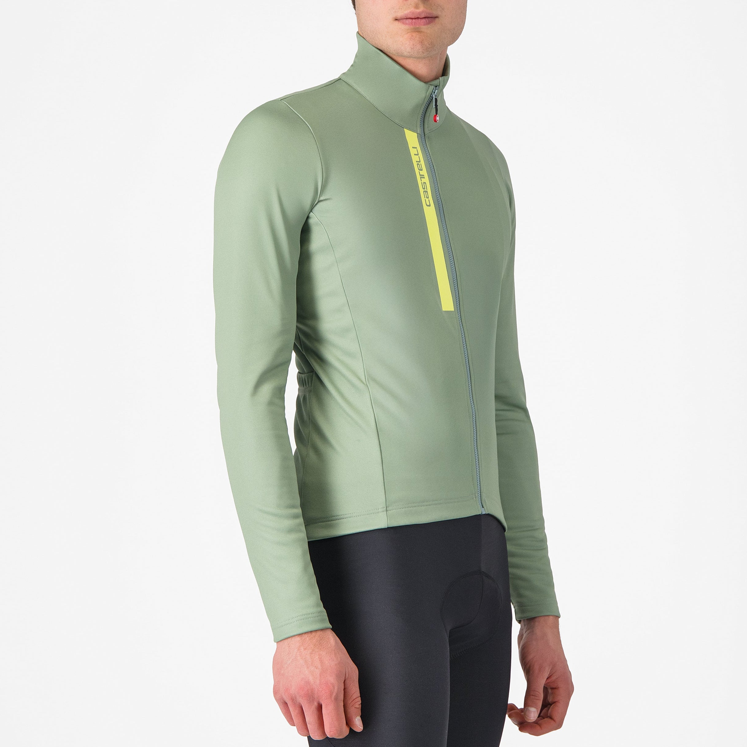 Maglia maniche lunghe Castelli Entrata - Verde giallo Castelli